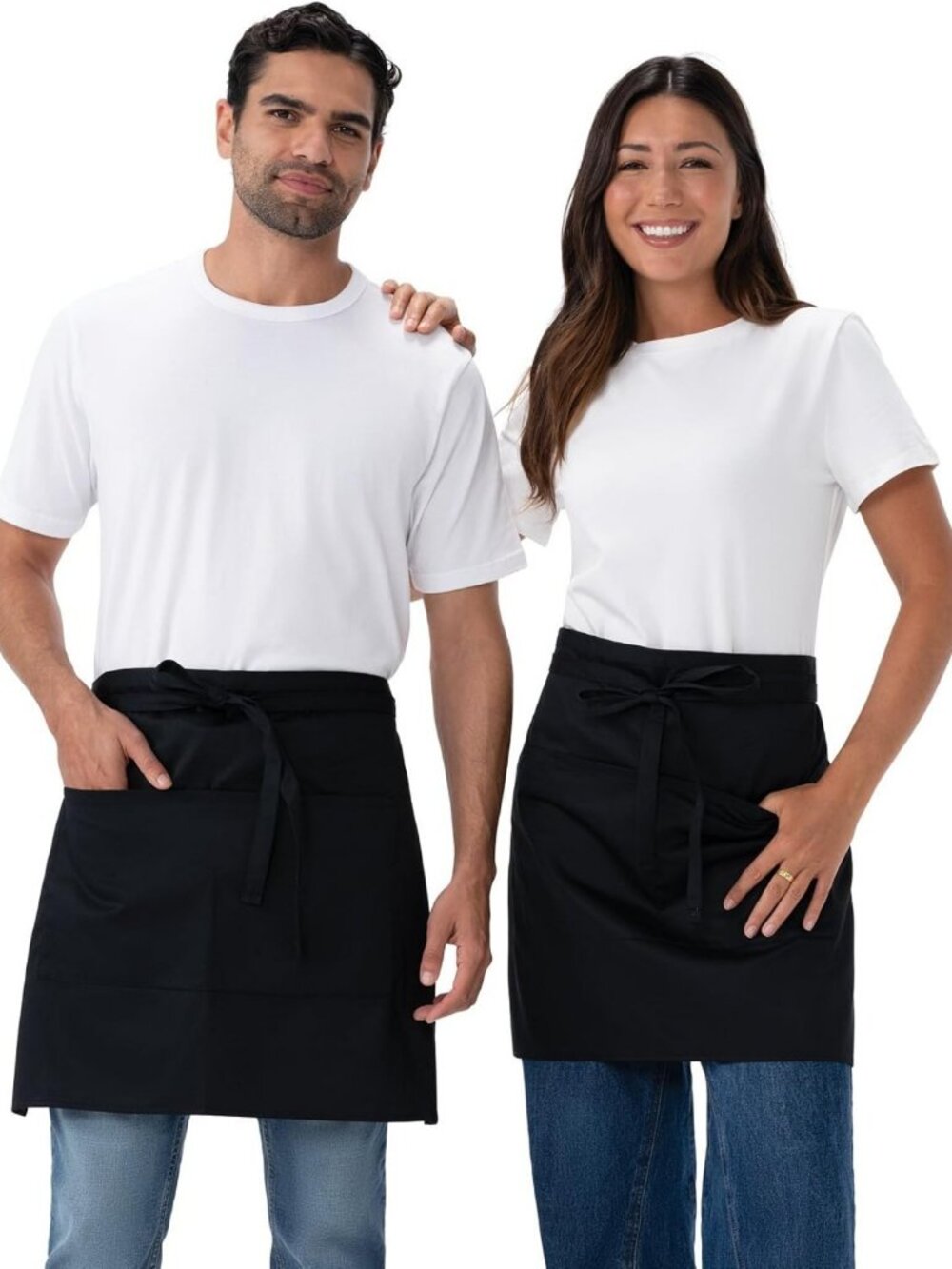 Unisex Half Bistro Server Apron - Stylish, Durable, Adjustable, Perfect for
